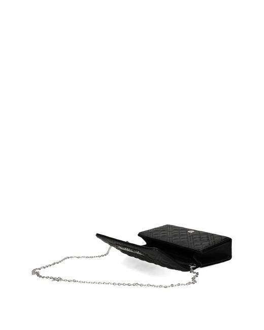 Love Moschino Black Quilted Chain Clutch Bag