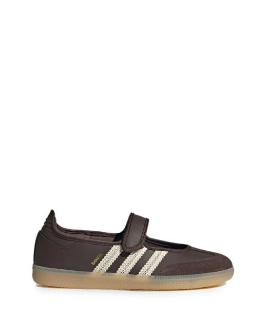 Adidas White Baskets Samba Jane À Attache Scratch