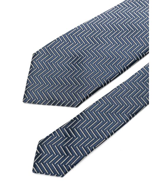Tom Ford Blue Cravate En Soie for men