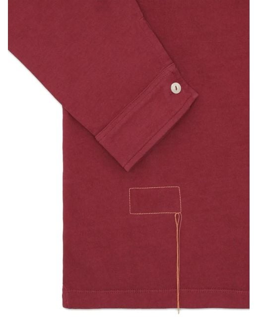 Fortela Red Grayson Long-Sleeve Polo Shirt for men