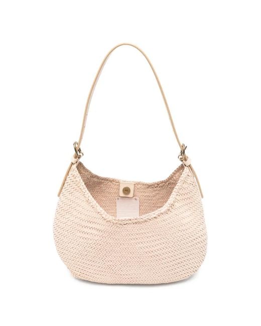 Dragon Diffusion Natural Luna Mezza Schultertasche Mit Webmuster