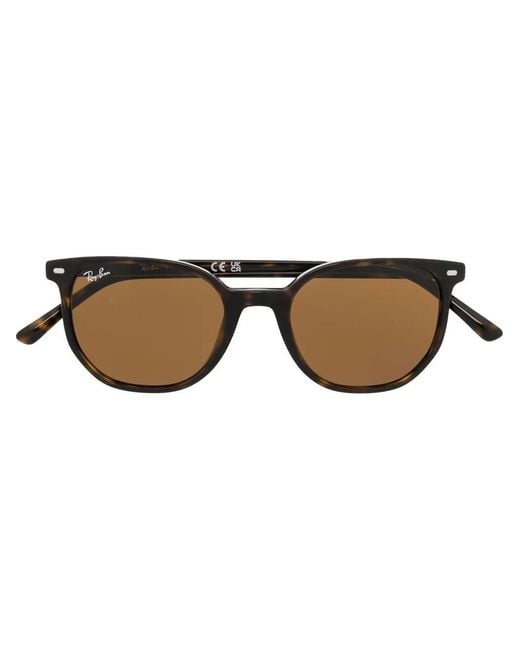 Ray-Ban Brown Elliot Wayfarer-Frame Sunglasses