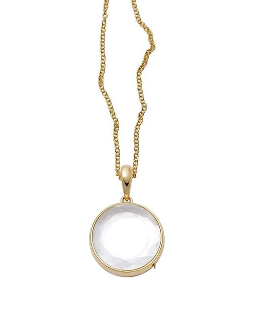 Loquet London Metallic 18K Round Locket Necklace