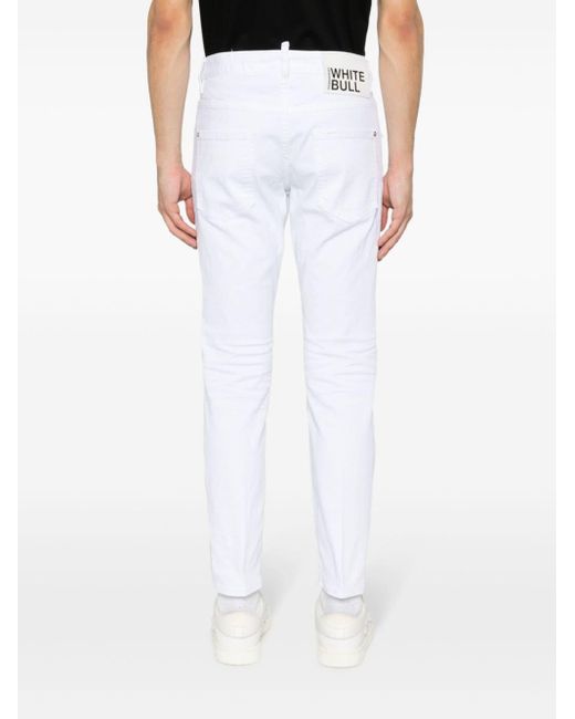 DSquared² Slim-fit Jeans in het White voor heren
