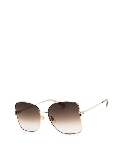 Gucci Metallic Oversized Square-Frame Sunglasses
