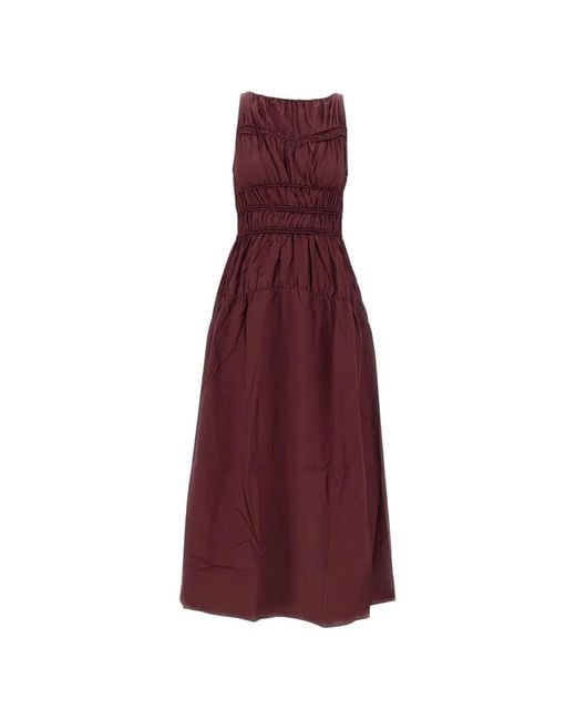 Faithfull The Brand Purple Yael Gathered A-Line Maxi Dress