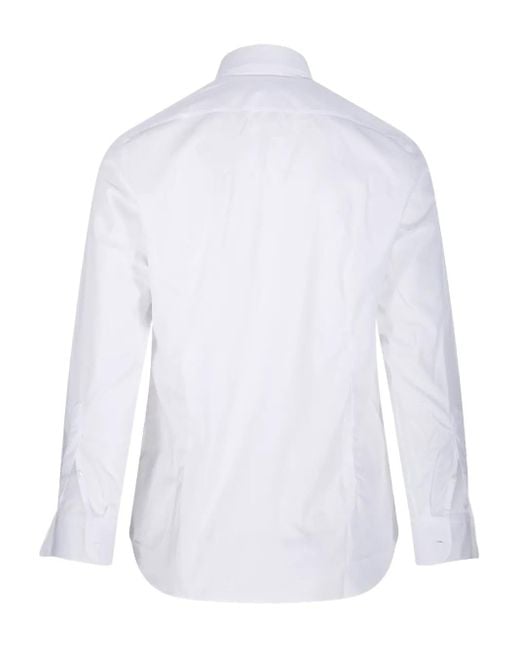 Lardini White Long-Sleeve Button-Down Shirt for men