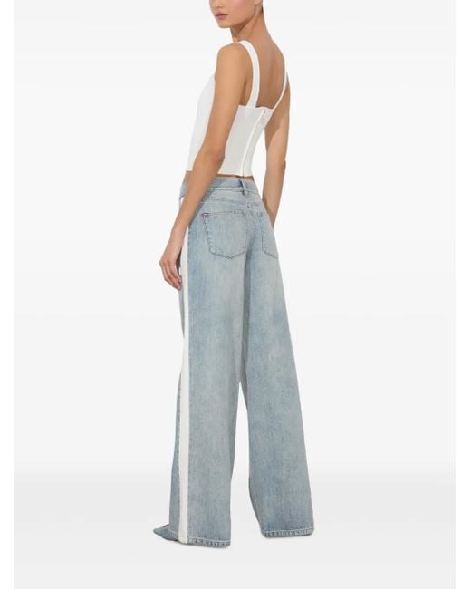 Alice + Olivia The Road Trip サイドストライプ ジーンズ Blue