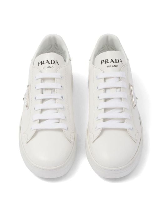 Prada Downtown Low-top Sneakers in het White