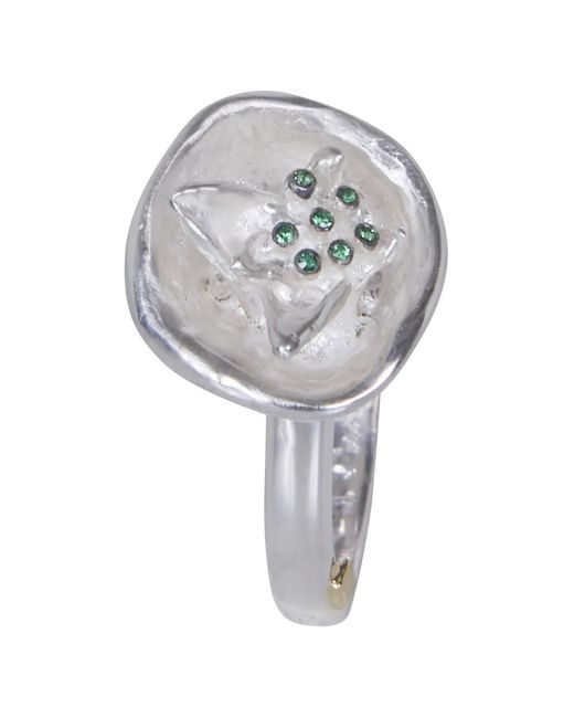 Rosa Maria Gray Emerald Ring