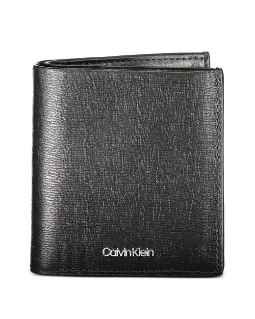 Calvin Klein Gray Textured Leather Wallet for men
