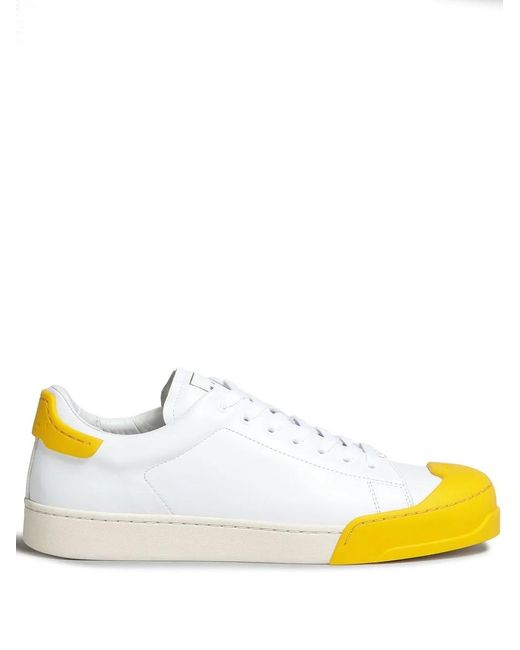 Marni Yellow Dada Bumper Low-Top Sneakers for men