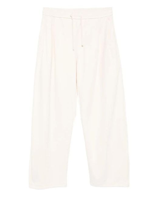 CROQUIS White Drawstring Knitted Trousers for men