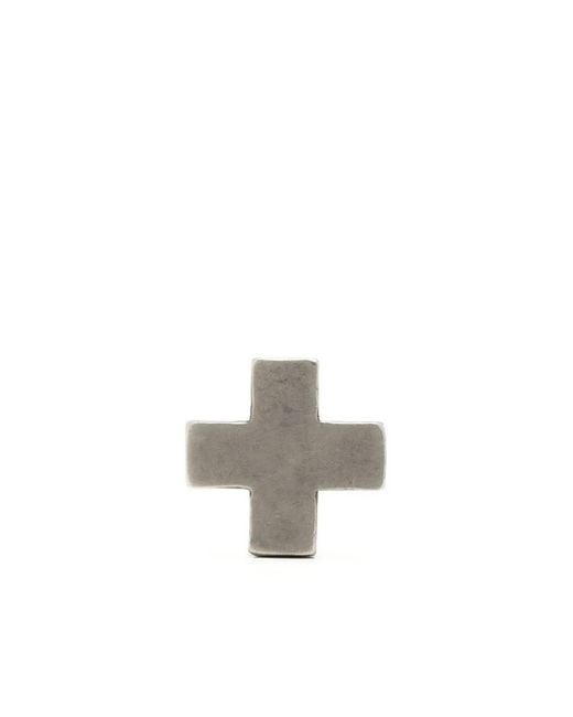 Parts Of 4 White Plus-Sign Stud Earring