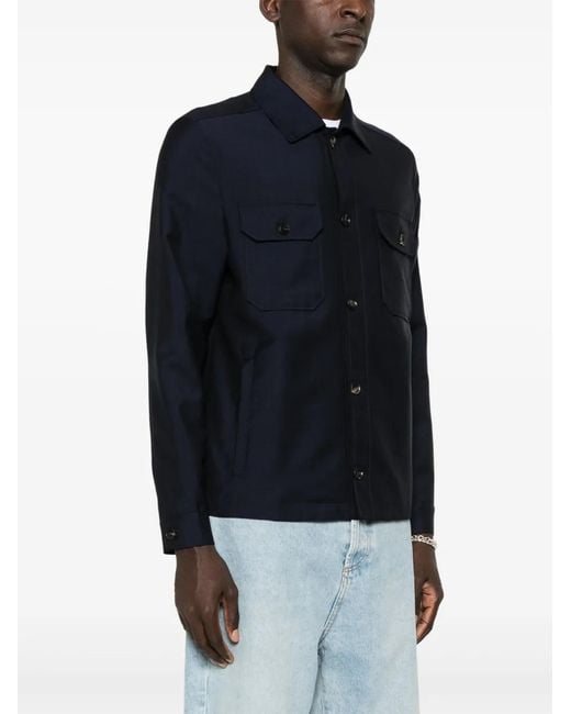 Corneliani Blue Shirt Jacket for men