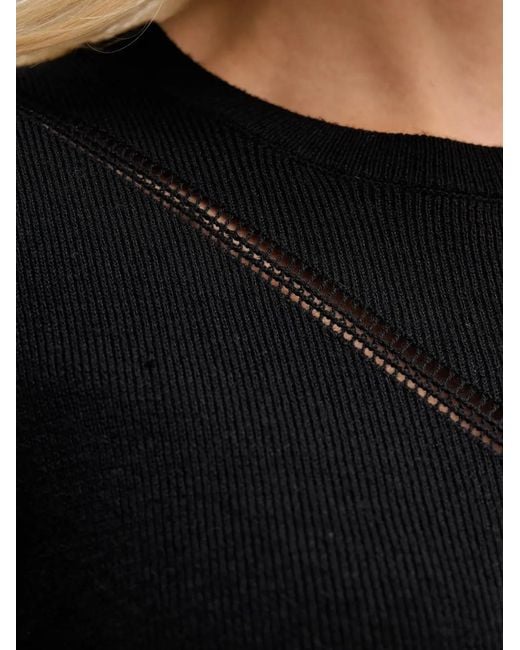 Sisley Black Openwork Mini Dress