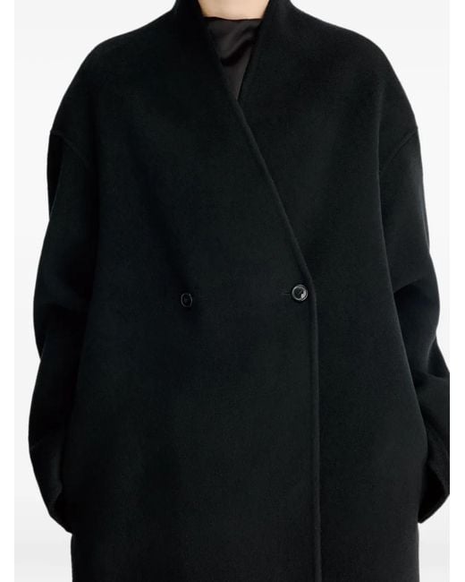 Loulou de Saison Black Aris Double-Breasted Coat