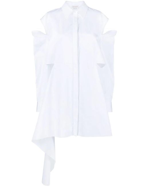 Alexander McQueen カットアウト シャツドレス White