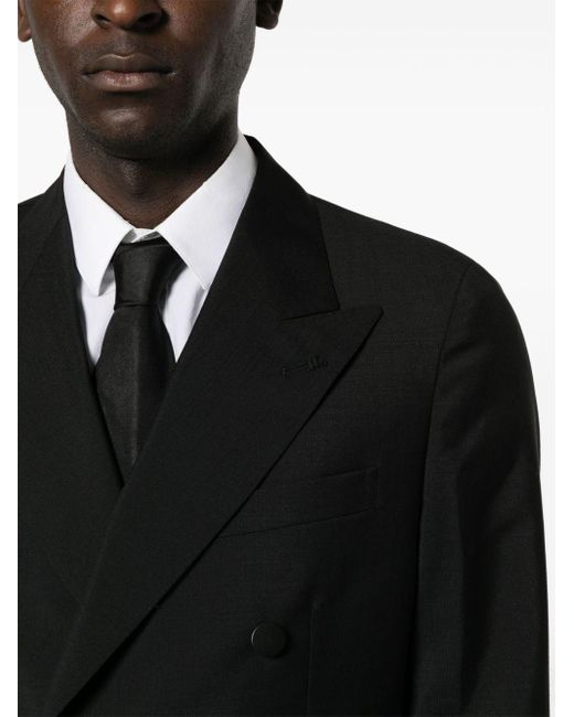 Tagliatore Doppelreihiger Anzug mit Brosche in Black für Herren