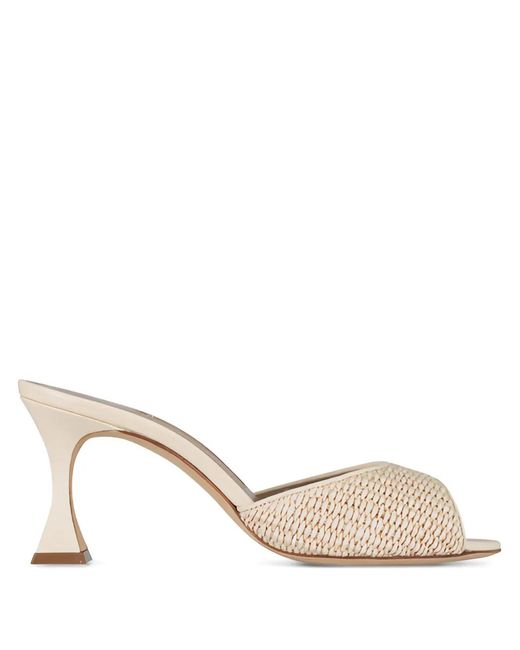 Manolo Blahnik Natural Jadara Open-Toe Sandals