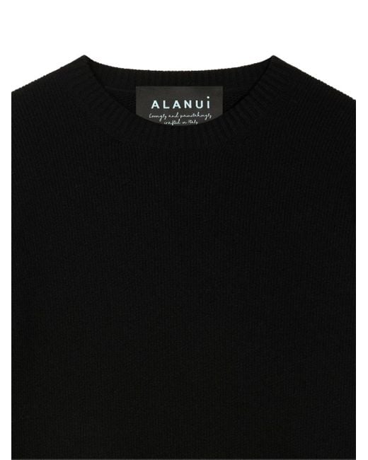 Alanui Black A Finest Knit Crew-neck T-shirt