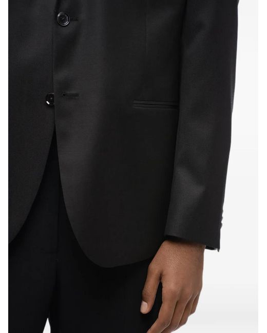 Corneliani Black Single-Breasted Suit Jacket for men