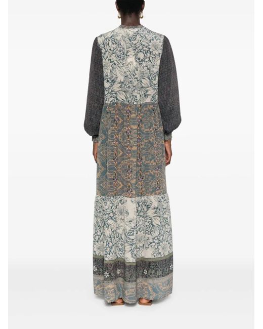Pierre Louis Mascia Gray Brule Maxi Dress