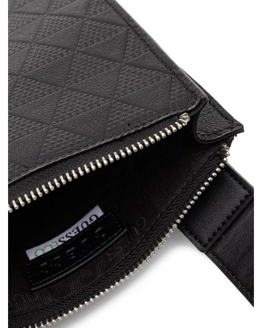 Guess Black Torino Quilted Messenger Bag for men