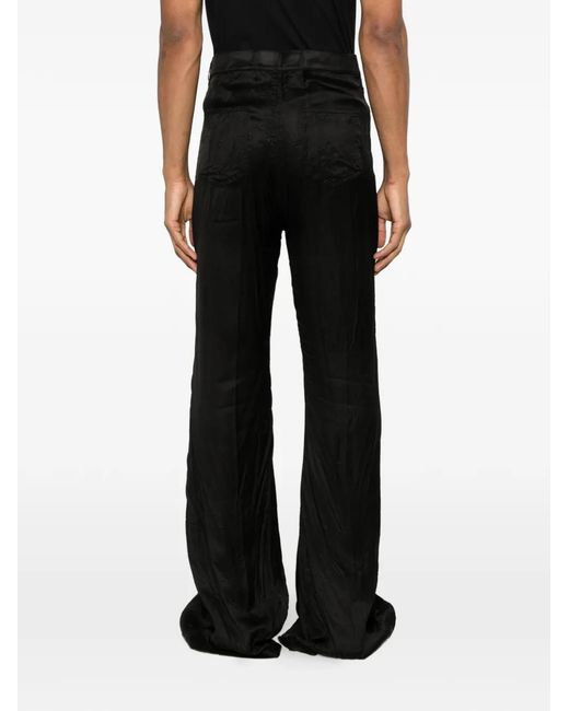 Rick Owens Black Bolan Pocket Bootcut Trousers for men