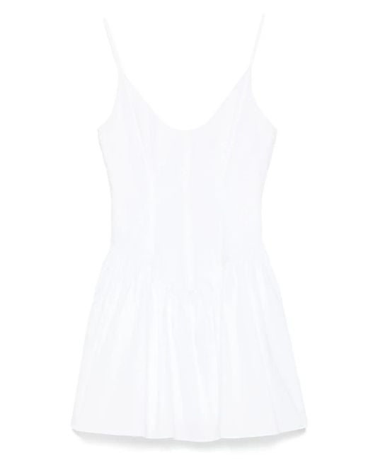Staud White Dena Mini Dress