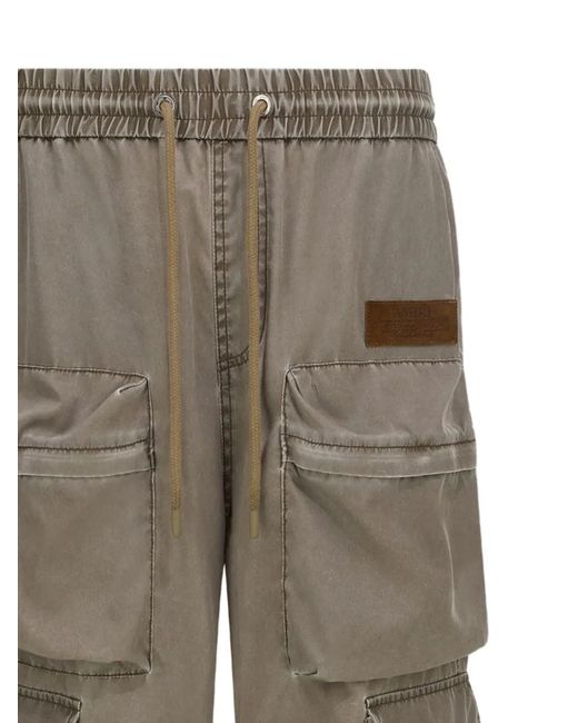 Amiri Natural Drawstring Cargo Pants for men