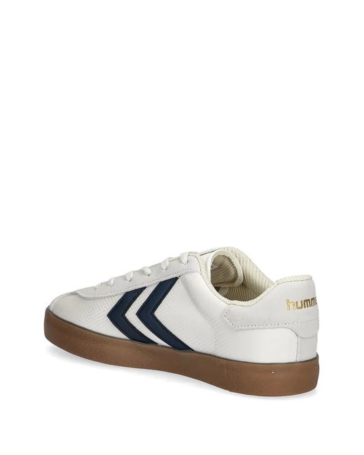 Hummel White Diamant Lx-E Rs Chevron Panelled Sneakers