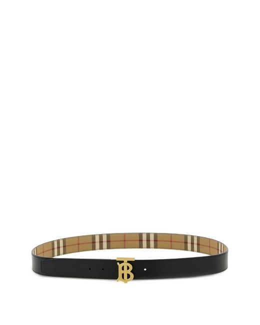 Burberry Wendbarer Check Tb Gürtel in White für Herren