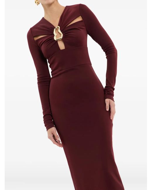Rebecca Vallance Mischa カットアウト ドレス Red