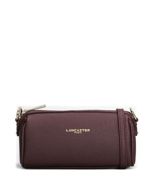 Lancaster Purple Cylindrical Chain-Strap Shoulder Bag
