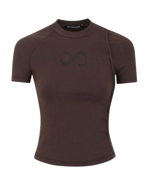OTTOLINGER Brown T-Shirt mit Rundhalsausschnitt