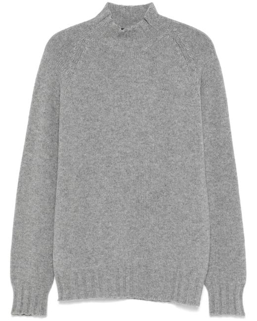 Tagliatore Refined Cashmere Turtleneck Sweater in Gray für Herren