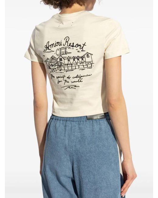 Amiri Cropped Top in het Natural