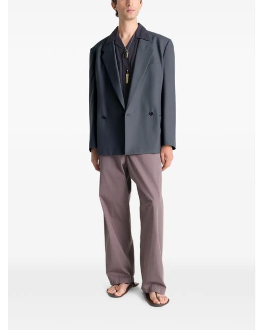 Lemaire Gray Tailored Double-Breasted Jacket