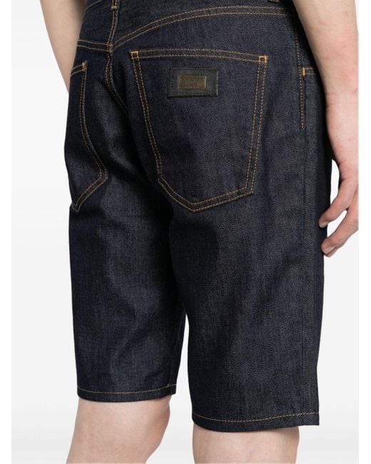 Pantalones vaqueros cortos con costuras Dolce & Gabbana de hombre de color Blue