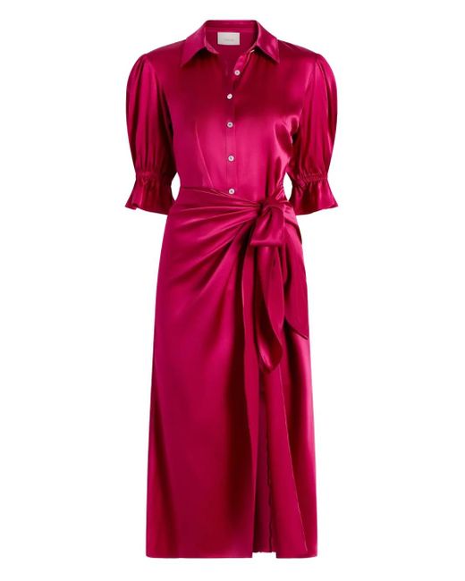 Vestido midi Fabbie con detalle retorcido Cinq À Sept de color Red