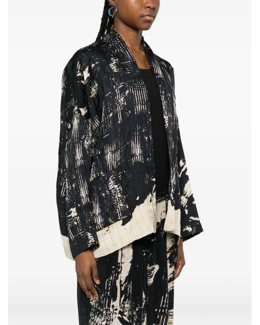 Raga Black Long-Sleeve Patterned Jacket