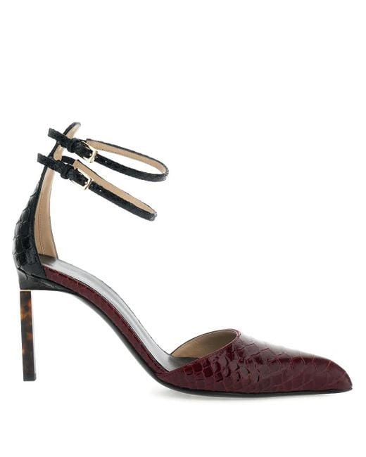 Tom Ford Metallic Ankle Strap Stiletto Heel Pumps