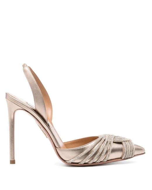 Aquazzura Pink Gatsby 105Mm Slingback Pumps