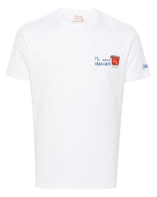T-shirt Portofino di Mc2 Saint Barth in White da Uomo