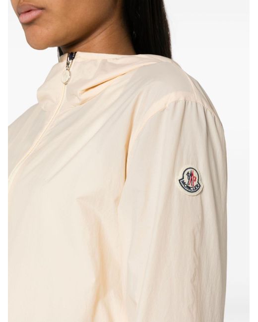 Moncler Natural Logo-Appliqué Jacket