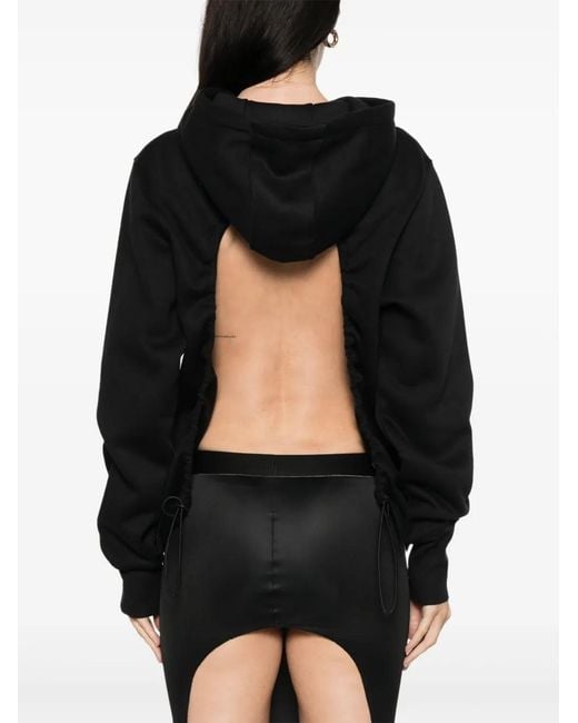 Sudadera Backless Con Capucha PROTOTYPES de color Black