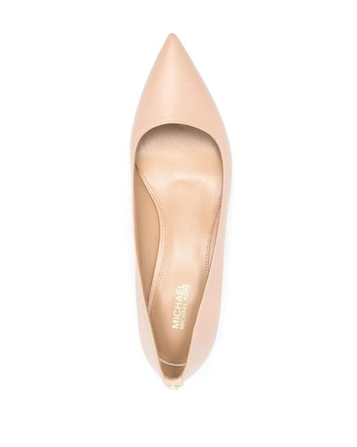 MICHAEL Michael Kors Pink Logo-Plaque 50Mm Leather Pumps