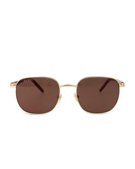 Gucci Brown Square-Frame Sunglasses for men
