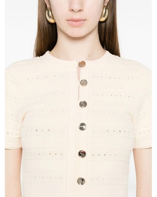 Sandro White Floral Print Knit Mini Dress